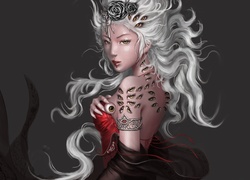Kobieta-demon w grafice fantasy