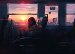 Kobieta w pociągu