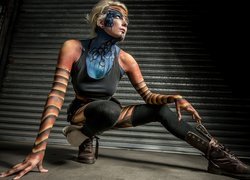 Kobieta, Bodypainting, Malowane, Ciało, Koszulka, Buty