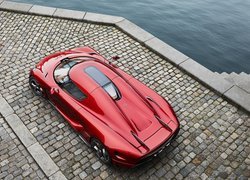 Czerwony, Koenigsegg Regera, 2016, Nabrzeże