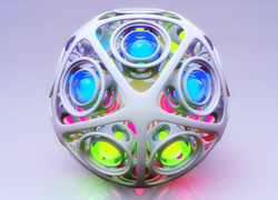 Kolorowa kula w grafice wektorowej 3D