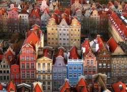 Kolorowe budynki w Gdańsku