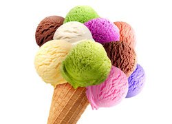Lody, Rożek, Gałki, Białe, Tło