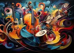 Abstrakcja, Instrumenty, Gitara, Skrzypce