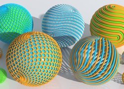 Kolorowe kule w grafice 3D