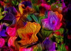Kolorowe kwiaty w grafice komputerowej