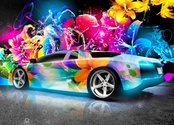 Kolorowe Lamborghini w grafice