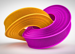 Kolorowe obręcze w grafice 3D