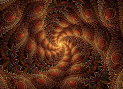 Kolorowe spirale w grafice fraktal