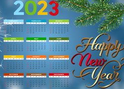 Kolorowy kalendarz na rok 2023