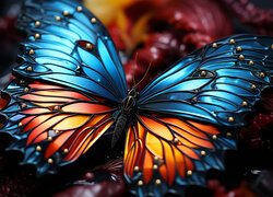 Kolorowy, Motyl 2D, Motyl