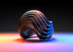 Kolorowy obiekt w 3D