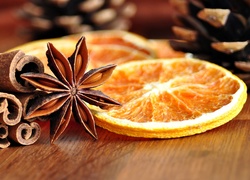 Kompozycja cynamonowo-pomarańczowa