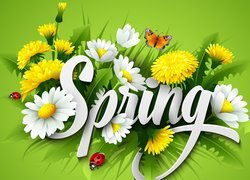 Grafika, Wiosna, Kwiaty