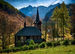 Słowacja, Jaworzyna Tatrzańska, Góry, Tatry, Kościół św Anny, Drzewa