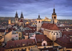 Czechy, Praga, Domy, Stare Miasto, Kościół św Jakuba, Kościół Marii Panny przed Tynem