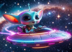 Kosmita, Statek, Kosmiczny, UFO, Fantasy