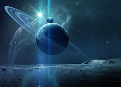 Planety, Kosmos, Saturn, Grafika 3D