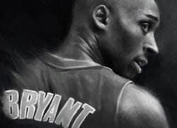 Koszykarz Kobe Bryant w grafice