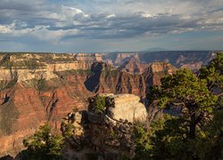 Park Narodowy Wielkiego Kanionu, Grand Canyon, Wielki Kanion Kolorado, Góry, Arizona, Stany Zjednoczone