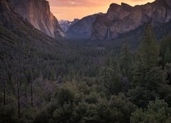 Krajobraz doliny Yosemite Valley w Kalifornii