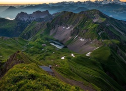Krajobraz szwajcarskich Alp