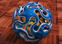 Kulisty obiekt we wzorki w grafice 3D