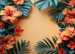 Kwiat, Hibiskus, Liście