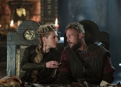 Serial, Vikings, Wikingowie, Lagertha Lothbrok - Katheryn Winnick, Bjorn Lothbrok - Alexander Ludwig