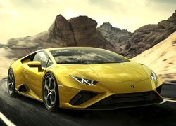 Żółte, Lamborghini Huracan EVO, RWD