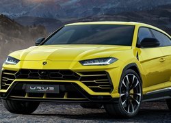 Żółte, Lamborghini Urus, 2018