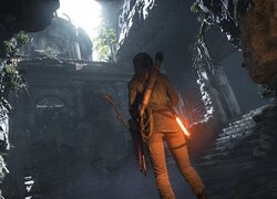 Lara Croft, Łuk, Strzały, Kołczan, Gra, Rise of the Tomb Raider