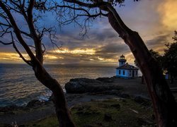 Latarnia morska Lime Kiln Lighthouse na wyspie San Juan