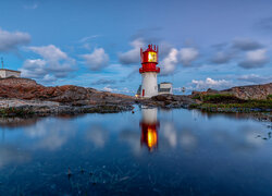 Latarnia morska Lindesnes Lighthouse w Norwegii