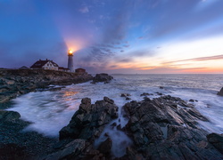 Latarnia morska Portland Head Light w Cape Elizabeth w stanie Maine
