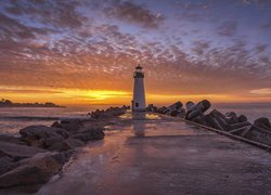 Latarnia morska Walton Lighthouse w Santa Cruz w Kalifornii