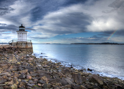 Latarnia Portland Breakwater Light zwana Bug Light w South Portland