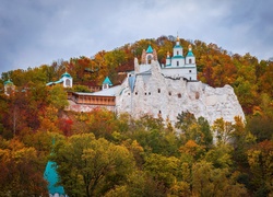 Ukraina, Ławra Świętogórska, Klasztor, Lasy, Jesień