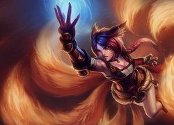 League of legends ahri - płomienie