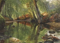 Leśna rzeka w malarstwie Pedera Monsteda