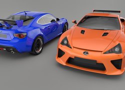 Dwa, Samochody, Lexus LFA, Subaru BRZ