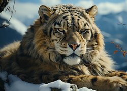 Tygrys bengalski, Śnieg, Góry