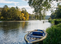 Jezioro, Łódka, Drzewa