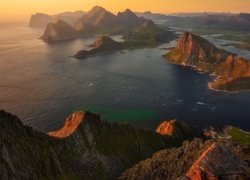Morze Norweskie, Góry, Wyspy, Lofoty, Norwegia