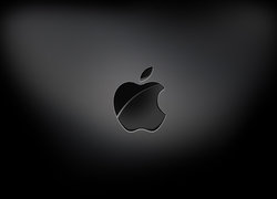 Logo Apple na czarnym tle