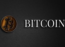 Bitcoin, Kryptowaluta, Logo, Ciemne tło