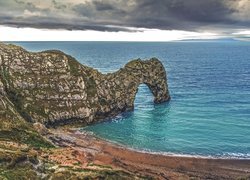Anglia, Hrabstwo Dorset, Morze, Wybrzeże Jurajskie, Skała, Łuk, Durdle Door