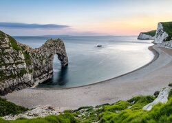 Anglia, Hrabstwo, Dorset, Morze, Wybrzeże Jurajskie, Plaża, Skały, Łuk, Durdle Door