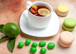 Herbata, Limonka, Cukierki, Makaroniki