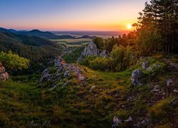 Malowniczy zachód słońca w Słowacji